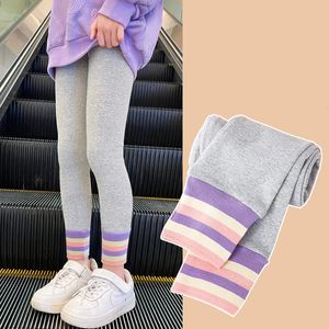 Herfst Meisjes Fleece Effen Leggings Kinderen Katoenen Panty Broek Lente 3y Jong Kind Kleding Winter Baby Warm Skinny Sport Broek 231225