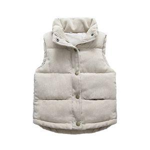 Automne Girls Gilet chaud Hiver garçons épaissir enfants Vêtements d'extérieur pour enfants Coton Vestes Giletcoat 3-10y 211203