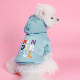 Ropa de sudadera con capucha de otoño para perros pequeños estampados bulldog franceses terrier pugs jerimiento