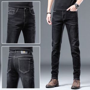 Herfst jeans heren recht losse Japanse casual lange broek Koreaanse versie plus size elastische herenkleding