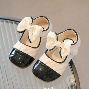 Herfst Kinderen Meisjes Schoenen Leer Mode Kinderen Boog Meisjes Prinses Schoenen Peuter 21-30