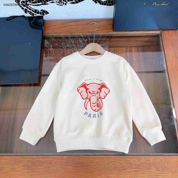 Pull d'automne pour enfants, sweat-shirt de haute qualité pour garçons et filles, taille 100 à 160 CM, imprimé éléphant, Sep20