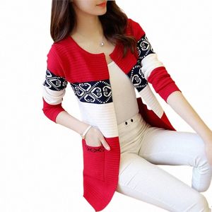 Automne Lg Pull Fi Laine Printemps Cardigan Tricot Pull Cardigan Rose Noir Rouge Imprimer Hiver Slim Femmes 7479 m4fc #