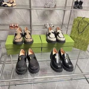 Autumn Loafer canvas schoenen kleding schoenen netto beroemdheid met bijen klein leren schoenen platform damesschoenen oxfords schoenen 03