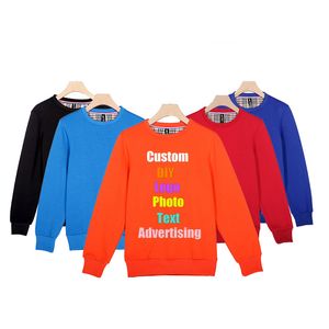 Automne Lovers Hommes Femmes DIY Custom Made Sweatshirt Classe Team Company Uniforme Texte P o Design Imprimé Sweats à capuche personnalisés 3XL 220621