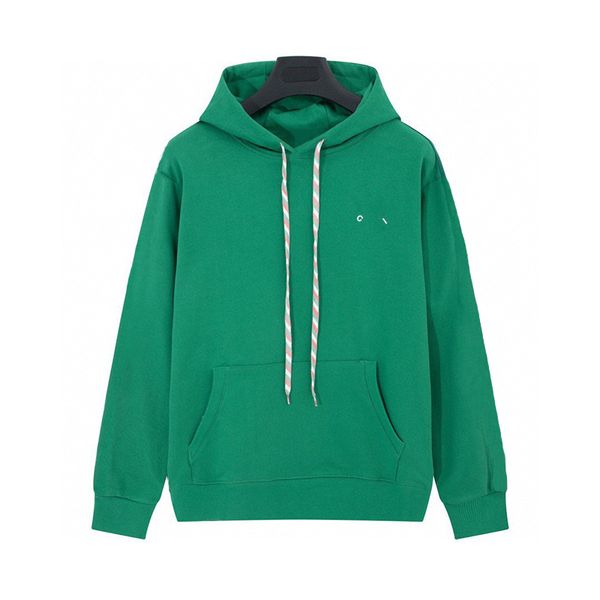 Automne Luxe Designer Mens Sweat À Capuche Logo Lettre De Broderie À Manches Longues Cordon Pull Marque De Mode Pull Col Ras Du Cou Top Blanc Vert Taille Asiatique M-2XL