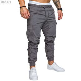 Automne hommes pantalons Hip Hop Harem Joggers pantalon 2022 nouveau pantalon homme hommes Joggers solide multi-poches pantalon pantalons de survêtement M-5XL L230520