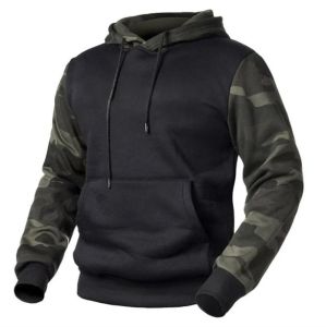 Autumn Men's Camouflage Fleece Hoodies Army Tactical Male Winter Camo Hip Hop Pullover Hoody Sweatshirt Loose Clothing