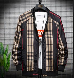 Chaquetas de diseñador de otoño para hombres Abrigo de manga larga a cuadros ajustado con capucha Hombres Mujeres moda Rompevientos Prendas de abrigo Sudaderas con capucha abrigos Tallas grandes 4XL5XL prendas de vestir para jóvenes