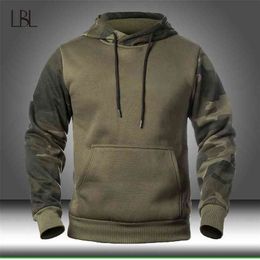 Outono homens militares camuflagem velo hoodies exército tático masculino inverno camo hip hop pulôver moletom com capuz roupas soltas 210730
