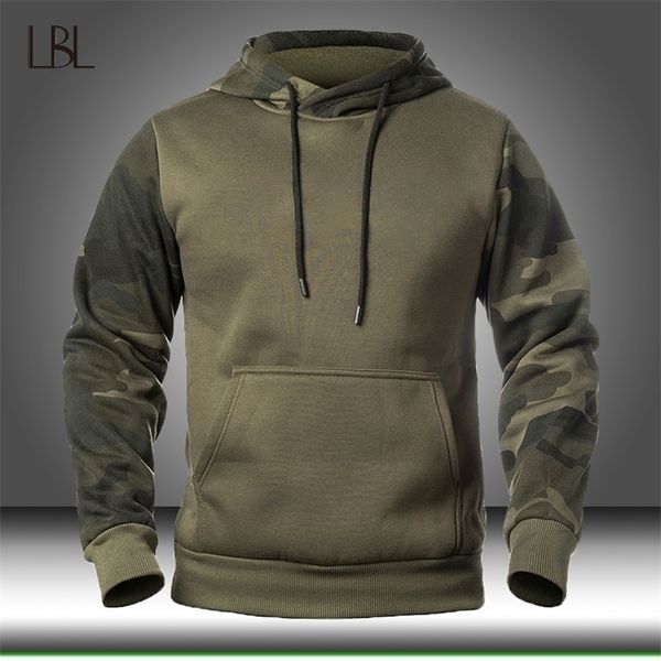 Automne Hommes Militaire Camouflage Polaire Hoodies Armée Tactique Mâle Hiver Camo Hip Hop Pull À Capuche Sweat Lâche Vêtements 220402