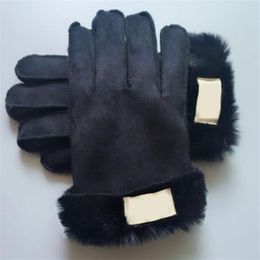 Herfst mannen vrouwen handschoen winter warm imitatiebont een schapen imitatie haarpunten verdikking handschoenen pluche voering rijden winddicht gl291G