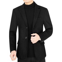 Automne hommes laine Blazers vestes cachemire affaires costumes décontractés manteaux mâle Slim Fit laine 4XL 240311