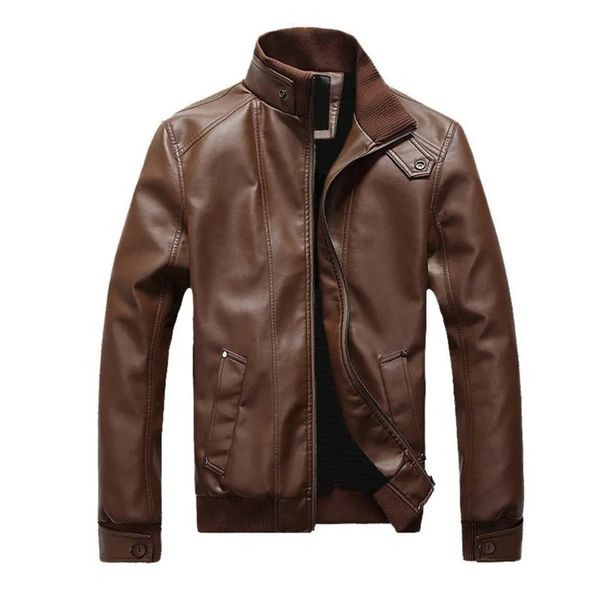 Automne hommes vestes en cuir hommes veste de haute qualité classique moto vélo Cowboy vestes mâle plus épais manteaux S-2Xl 231228