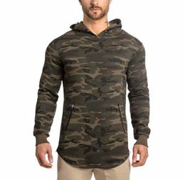 Automne Mens Longline Curve HEM T-shirt Hooded Mens Hipster Hipter Side à manches longues pour hommes 3048692