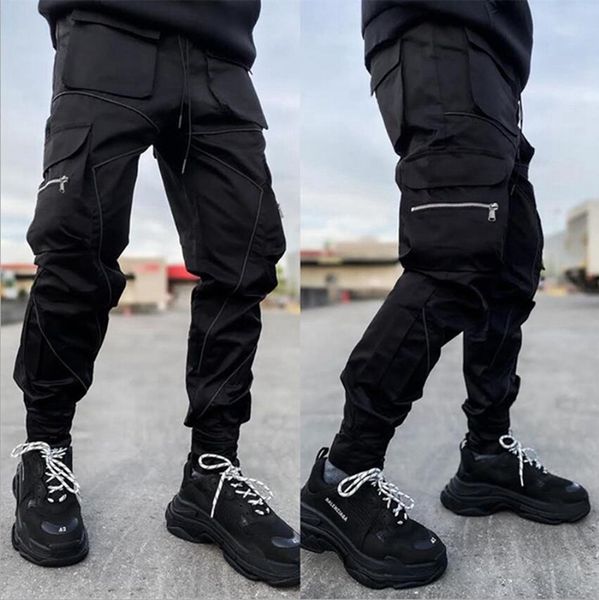 Automne Hommes Pantalon De Survêtement Style Décontracté Top Vente Hommes Joggers Hip Hop Pantalon De Jogging Pantalon Cargo Pantalon À Empiècements Taille Élastique Harem Hommes Vêtements