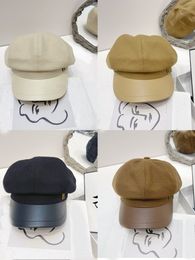 Herfst netto beroemdheid retro Britse baret hoed vrouwen nieuwe schilder hoed dag literaire achthoekige hoed krant jongen hoed