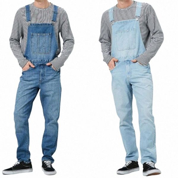 Automne New Fi Denim Jeans Hip Hop Hommes Casual Oversize Salopette Pantalon Vintage Hommes One-Pièce Bib Strap Jeans T2GM #