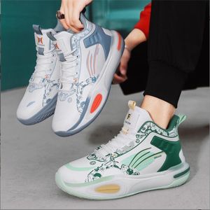 Chaussures de basket-ball imprimées de haute qualité pour hommes, baskets en cuir antidérapantes et durables, tendance, pour jeunes, nouvelle collection automne