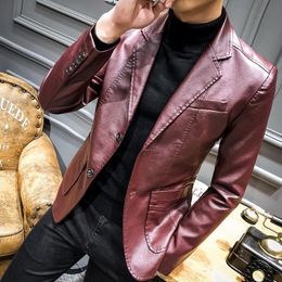 Automne nouveau matériau PU veste en cuir hommes mince manteau en cuir hommes Premium Locomotive Style veste de rue M-3XL