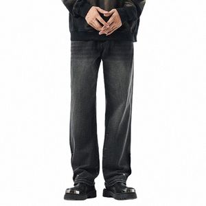 Automne nouveau jean à jambes larges hommes grande jambe droite ample Lg pantalon cargo pantalon hommes streetwear hommes jean pour hommes 457a #
