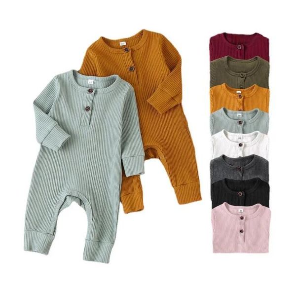 Automne nouveau-né bébé garçons filles barboteuse combishort salopette coton à manches longues bébé combinaison nouveau-né vêtements