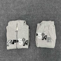 Herfstbroek Trapstar Sportpak Widcard Zip-zwart/monochroom Sportkleding voor heren Dagelijkse streetwear Tops Hoodies