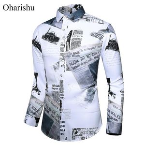 Camisas estampadas con personalidad de otoño, camisa de marca de moda para hombres, camisa Floral informal de manga larga con botones, ropa para hombres 5XL 6XL 7XL