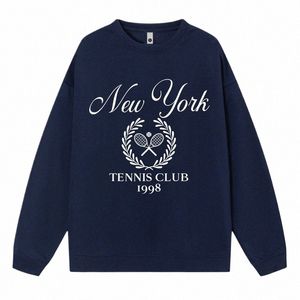 Automne Plus Taille Femmes Sweatshirt Nouveau Youth Tennis Club 1998 Logo Imprimer Sweat à capuche Lâche Chaud Pull Polaire Doux Vêtements Féminins m8yv #