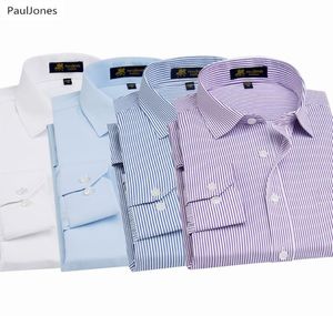 Herfst Kwaliteit Heren Overhemden Met Lange Mouwen Katoen Wit Zwart Klassiek Sociaal Zakelijk Overhemd Mannelijke China Blouse PaulJones2070264