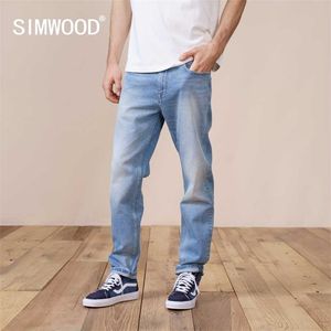 Automne Jeans droits réguliers hommes mode déchiré pantalon en denim décontracté plus taille marque vêtements SK130189 211111