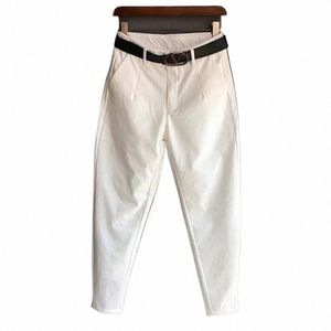 Automne nouveau pantalon à neuf points hommes coréens minces pantalons décontractés à petits pieds homme élastique tout-match pantalon noir hommes vêtements z5Cv #