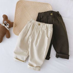 Pantalon droit d'automne pour garçons, couleur unie, à la mode, vêtements pour enfants, jeans brefs pour 1 à 6 ans