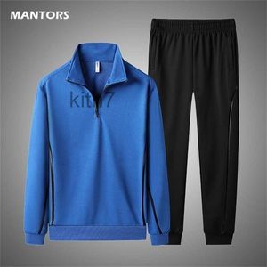 Automne Printemps Hommes Survêtement Marque Mens Set Casual Sports Suit Sweat à capuche 2 pièces Couleur unie Vêtements de piste 201210 G21O