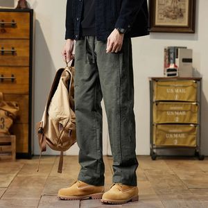 Pantalon en tissu Lyocell doux pour hommes, ample, droit, cordon de serrage, taille élastique, Cargo, décontracté, grande taille 4XL, automne et printemps, 240326