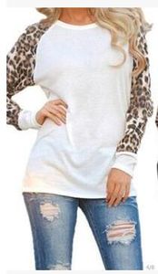 Dames t-shirt herfstveer vrouwen luipaard t-shirts plus grote size kleding casual chiffon tops lange mouwen tees