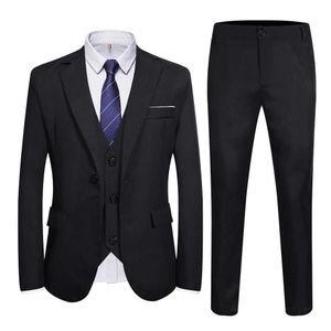 Herfstpakken Herenmode Zelf-cultivatie Business Casual Small Suits Heren X0909