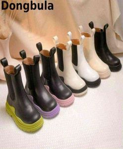 Automne enfant en bas âge fille bottes Chelsea bottes pour hiver en cuir école garçons chaussures filles neige enfants moto haute botte 2112285739179