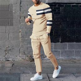 Herbst Trainingsanzug Langarm T-shirt jogginghose Anzug Männer Streetwear Vintage Sweatshirt Übergroßen Kleidung 2 Stück Sets 2023 231228