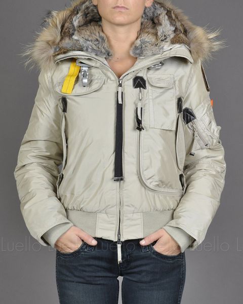 Automne hiver 2023 femmes blanc canard vers le bas Parkas vestes fermeture éclair à capuche uniforme de parachutiste rayé femme mince manteaux courts PJSWP2 vêtement