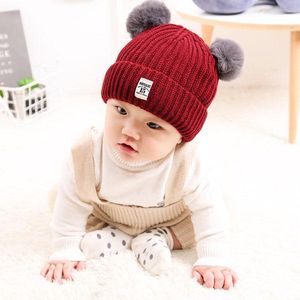 Chapeau tricoté avec oreilles de dessin animé pour bébé, bonnet chaud pour fille et garçon, automne et hiver