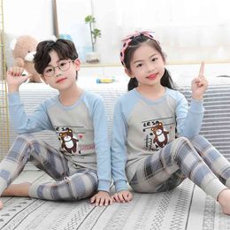 Automne Hiver Baby Girl Vêtements Pyjamas Ensembles Bosy Pyjamas Enfants Homewear Coton Vêtements de nuit Vêtements d'intérieur pour enfants Pijamas Suit 210915
