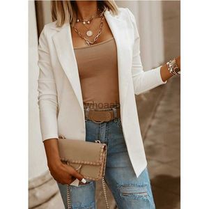 Automne hiver Blazer femmes manteau Casaco Feminino Cardigan tenues vêtements d'extérieur mode à manches longues veste de base femme costumes vêtements HKD230825