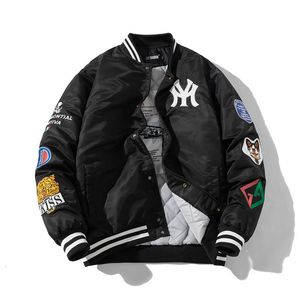 Herbst Winter Bomber Jacke Männer Stickerei Streetwear Slim Fit Baseball Kragen Jacken Mäntel Casual Outwear Windjacke Ko 240113