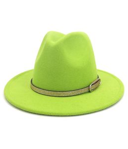 Herfst Winter Britse Klassieke Fedora Hoed Nieuwe Stijl Mannen Vrouwen Wollen Hoed Brede Rand Hoed Mode Feest Vakantie Jazz Cap3071756