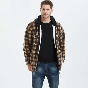 Herfst/winter geruit pluche verdikt topshirt lamsfleecejas herenmode merk student Koreaanse editie jas