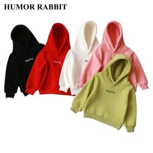 Automne hiver manteau enfant en bas âge bébé enfants garçons filles vêtements à capuche dessin animé 3D oreille à capuche lettre sweat hauts goutte 220309