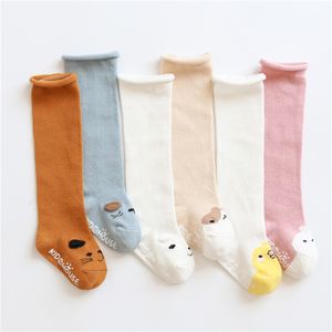 Herfst winter katoen baby sokken antislip baby meisje sokken cartoon dier pasgeboren knie hoge lange krimpen peuters sok M2952