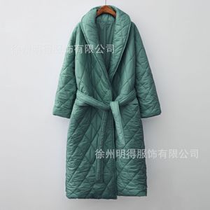 Automne Hiver Mode Femmes Puffer Manteau surdimensionné Maxi Robe Longue Parka Casual Vêtements d'extérieur 211108