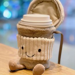 Sac à café amusant automne/hiver, sac à bandoulière pour femme, sac en peluche, tasse de jouet d'accompagnement, sachet de thé au lait